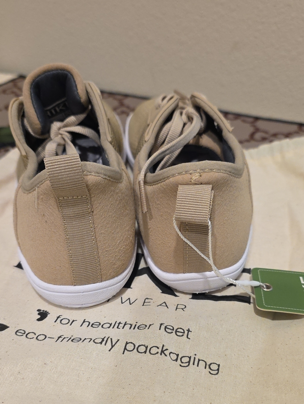 Hike Womens Size 7 HF Series Stride Beige Knit Casual Sneakers - Picture 5 of 8